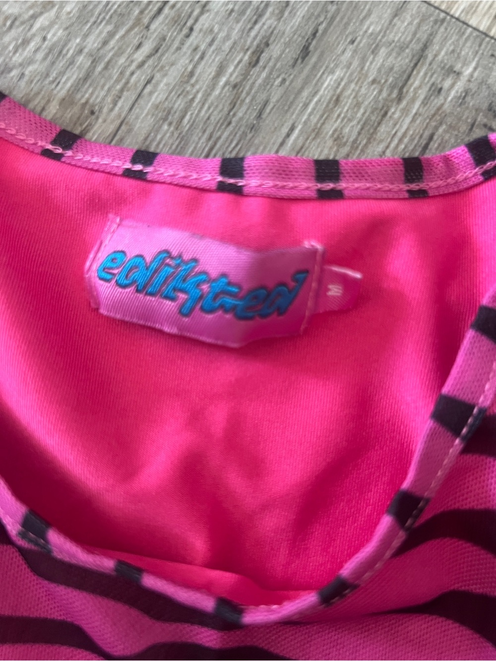 Edikted Pink and Black Striped Long-Sleeve Crop Top - Picture 8 of 8